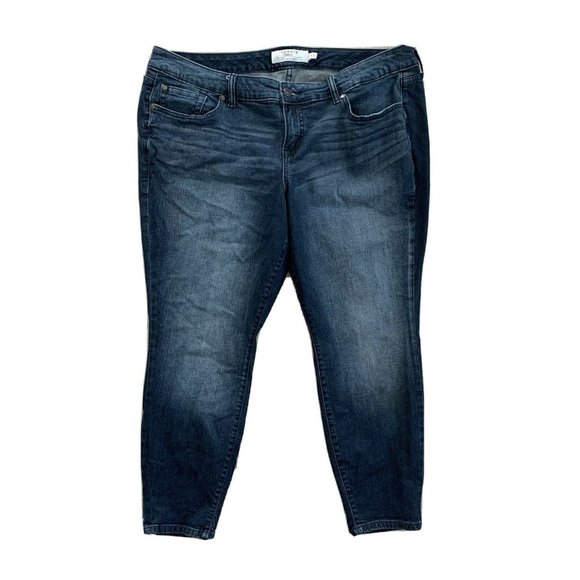 torrid Denim - Torrid 18 Plus Jeans Skinny Cropped Dark Blue